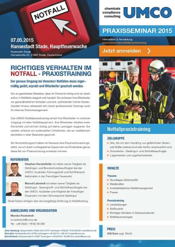 Flyer - Richtiges Verhalten im Notfall - Praxistraining Flyer - Richtiges Verhalten im Notfall - Praxistraining