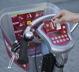 RFID-Karte und dem Smoove Box System Sperrung eines Fahrrades via RFID-Karte