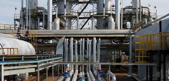 Evonik Industries: Industrielle Gasanlage, in der CAPLUS® zur Sauergaswäsche verwendet wird