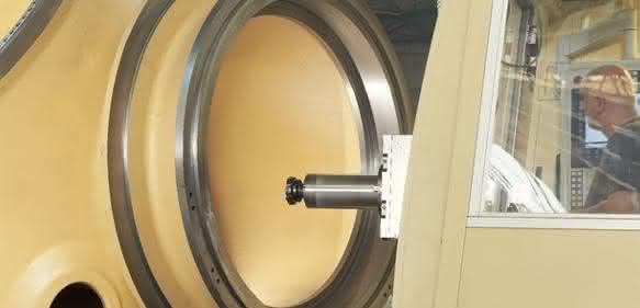 Horizontalbohrwerk PCR 200 mit Plattenfeld und 200 mm-Bohrspindel