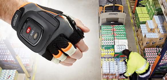 Technologie im Arbeitshandschuh Design-Award für Kommissionier-Fernsteuerung von Crown: Aus dem Handgelenk