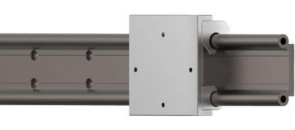 Komplettschiene mit Doppelrollen-Hybridlager Komplettschiene mit Doppelrollen-Hybridlager