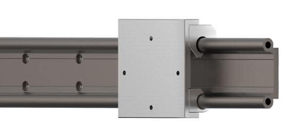 Komplettschiene mit Doppelrollen-Hybridlager