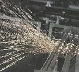 Webvorbereitung der Metalldrähte