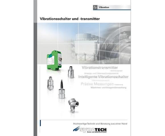 Broschüre „Vibrationstransmitter und -schalter“ Broschüre „Vibrationstransmitter und -schalter“