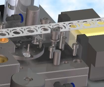 CAD-Detaildarstellung eines Werkzeug-Abschnitts CAD-Detaildarstellung eines Werkzeug-Abschnitts