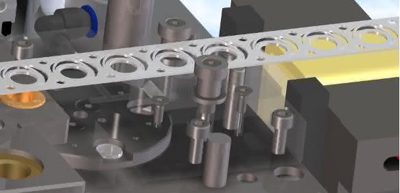 CAD-Detaildarstellung eines Werkzeug-Abschnitts