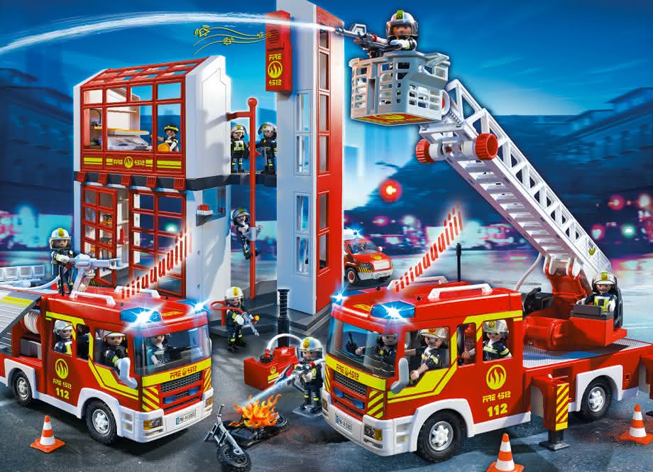 Feuerwehrszene von Playmobil Feuerwehrszene von Playmobil
