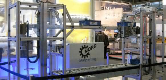 Intralogistik-Funktionsmodell am NORD-Messestand