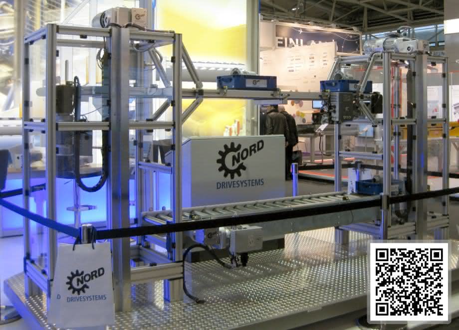 Intralogistik-Funktionsmodell am NORD-Messestand