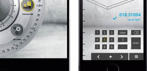 Weiss-App Weiss mit neuer App: Inertialmoment vom Mobile