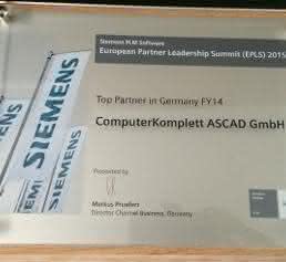 Siemens Urkunde Top Partner Siemens Urkunde Top Partner