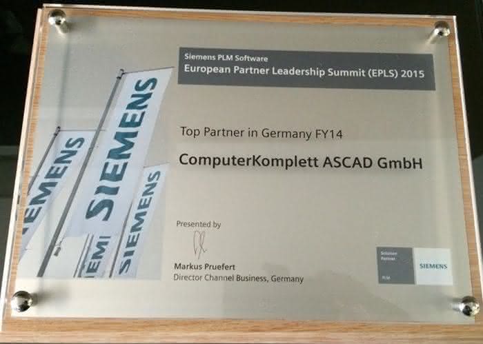 Siemens Urkunde Top Partner