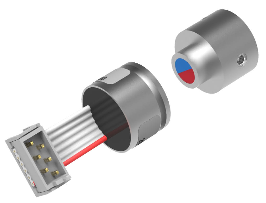 Drehgeber für enge Räume:: Lagern mit Magnet