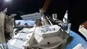 Detektor AMS (Alpha-Magnet-Spektrometer) auf der Internationalen Raumstation ISS