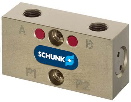 Baureihe SDV-P von Schunk Druckerhaltungsventil: Für Greifer ohne mechanische Greifkrafterhaltung