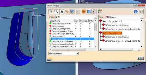 Revisionsmanagement: Modellunterschiede in Catia und JT kontrollieren