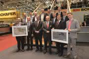 Doppelstöckiges Palettenhochregallager auf CeMAT: 42 Meter hohes doppelstöckiges Palettenhochregallager Doppelstöckiges Palettenhochregallager auf CeMAT: 42 Meter hohes doppelstöckiges Palettenhochregallager