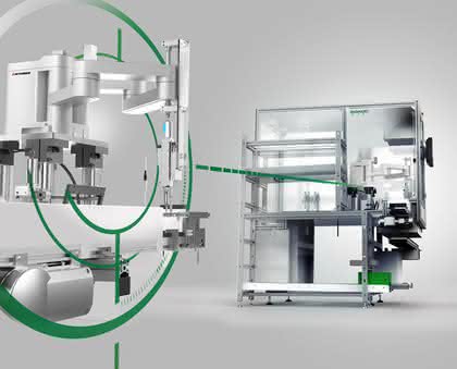 Montagezelle mit Roboter: Roboter im Micro-Handling