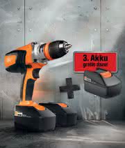 30 kabellose Elektrowerkzeuge in zwei Jahren: Fein(e) Aktion: Akku-Schrauber mit kostenlosem dritten Akku 30 kabellose Elektrowerkzeuge in zwei Jahren: Fein(e) Aktion: Akku-Schrauber mit kostenlosem dritten Akku