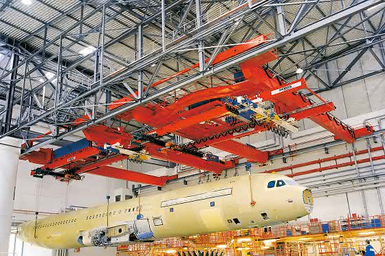 Krananlage für Montage in Alabama:: Terex lässt den Airbus fliegen Krananlage für Montage in Alabama:: Terex lässt den Airbus fliegen