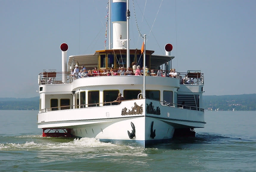 Schaufelraddampfer auf dem Ammersee: Antrieb für den Ausflug
