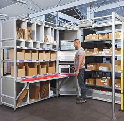 Regale werden zum Picker gebracht: Regal bitte zum Mann