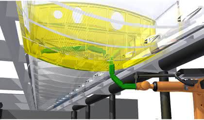 Bionischer „Snake-Roboter“ für die Flugzeugmontage: So ein Flügel-Kriecher