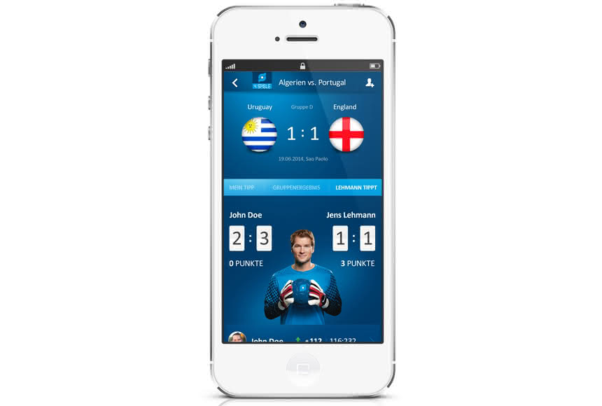 Fußballwette gegen Jens Lehmann:: Zocker-App sucht Wett-Meister