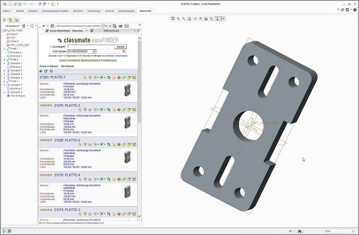 2D/3D-CAD-Integration: Bauteilsuche in PTC Creo 2.0 integriert 2D/3D-CAD-Integration: Bauteilsuche in PTC Creo 2.0 integriert