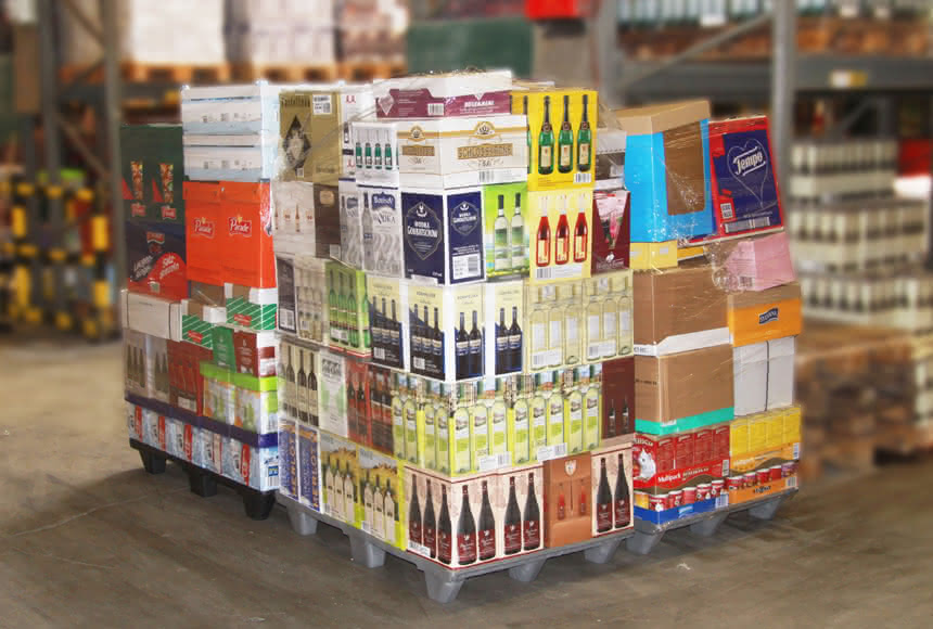 Leichte Palette für die Distribution: Nestbar, aus Kunststoff und im Euromaß