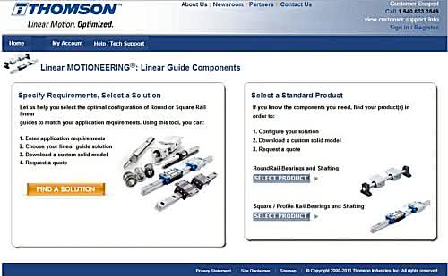 Wirtschaft + Unternehmen: Thomson: Lineartechnik online konfigurieren Wirtschaft + Unternehmen: Thomson: Lineartechnik online konfigurieren