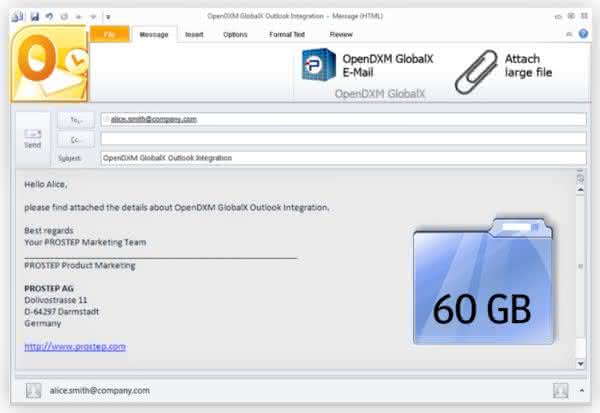 Datenaustausch: Outlook-Plug-in erlaubt Versand großer Dateien Datenaustausch: Outlook-Plug-in erlaubt Versand großer Dateien