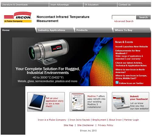 Ircon-Pyrometer: Neuer Internetauftritt