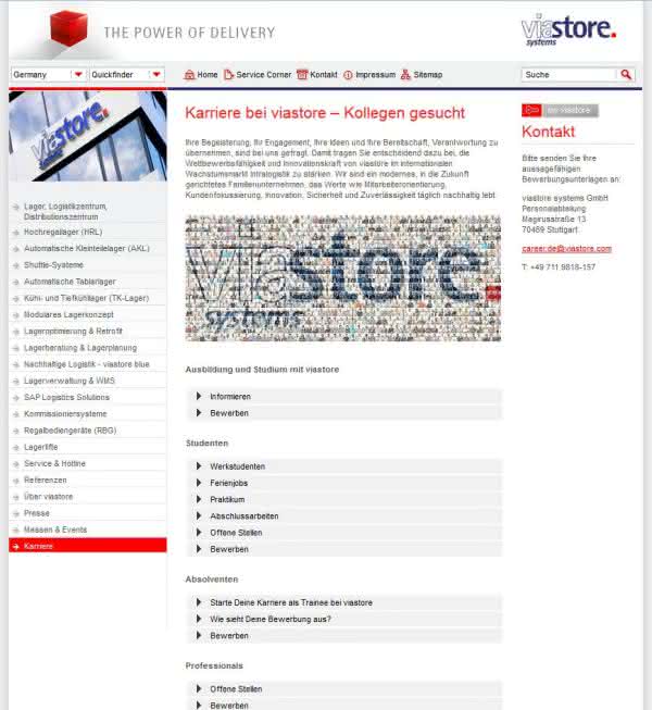 Wirtschaft + Unternehmen: Viastore: Suche über das Karriereportal Wirtschaft + Unternehmen: Viastore: Suche über das Karriereportal
