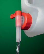 Fluorierte Ablasshähne aus PE/PP: Für Kanister- und Fassgewinde