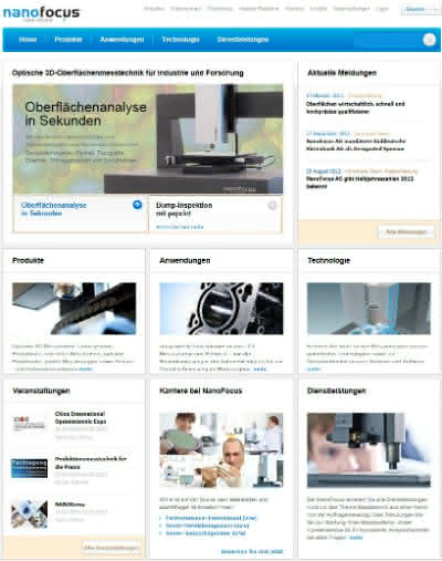 News: NanoFocus AG stellt neuen Internetauftritt vor