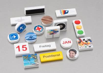 Bedruckte Magnete: Mit Botschaft