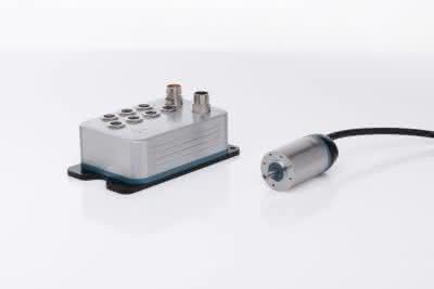 Antriebstechnik: Synchronmotor kombiniert mit Kompaktverstärker Antriebstechnik: Synchronmotor kombiniert mit Kompaktverstärker
