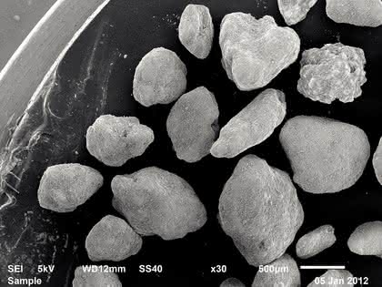 Messung mit dem Bildverarbeitungssystem PowderShape: Partikelgrößenbestimmung