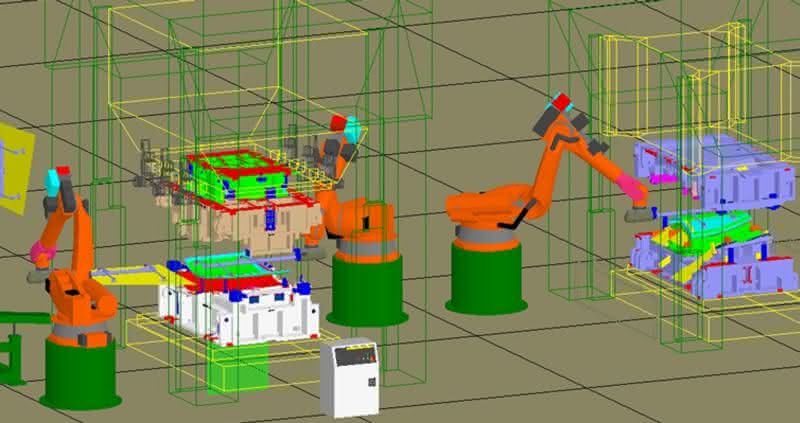 Simulation des Platinen- und Teilehandlings für effizientere Umformprozesse in der Automobilwirtschaft: Werkzeugtransfer im Griff