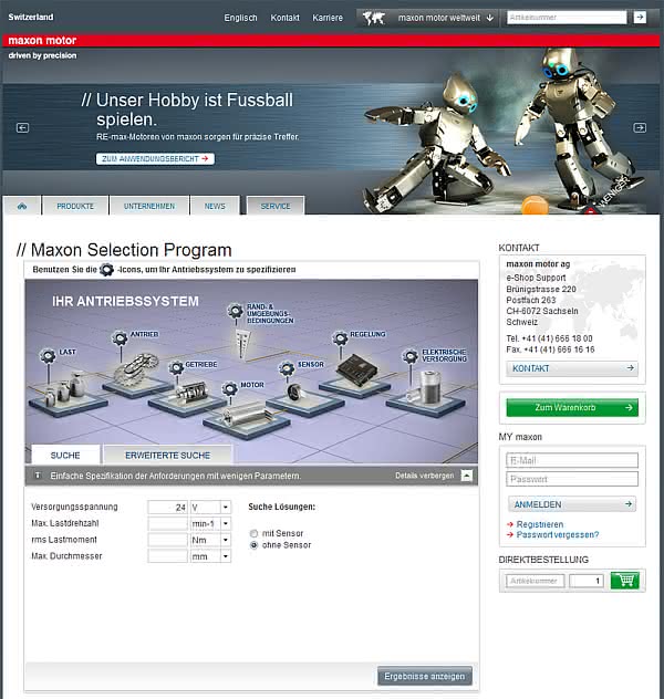 Wirtschaft + Unternehmen: Maxon gibt dem Webverkauf neuen Schub Wirtschaft + Unternehmen: Maxon gibt dem Webverkauf neuen Schub
