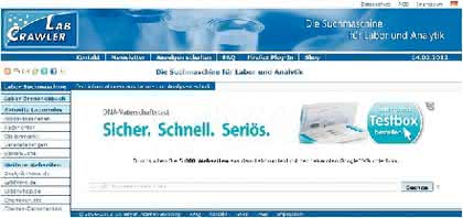 Labortechnik: Suchmaschine LabCrawler