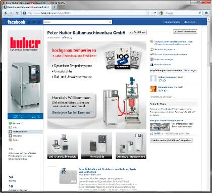 News: Huber Kältemaschinenbau jetzt auf Facebook