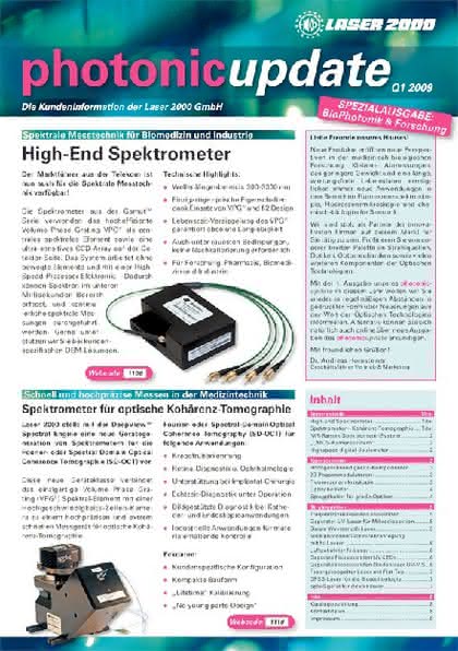 Life Sciences Innovations: Neue Produkte für die BioPhotonik Life Sciences Innovations: Neue Produkte für die BioPhotonik