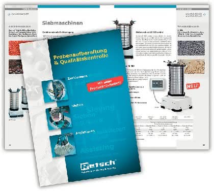 Gesamtkatalog Probenaufbereitung & Qualitätskontrolle: Neuer Gesamtkatalog  für Mühlen & Siebmaschinen