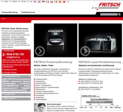 News: Relaunch der FRITSCH-Homepage