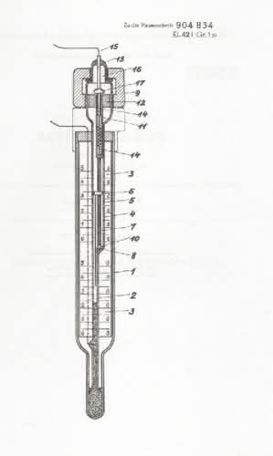 Temperiertechnik: Glas-Kontaktthermometer mit Drehmagnet