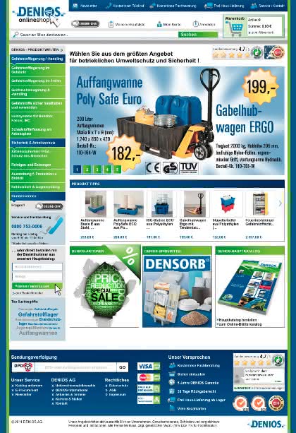 News: DENIOS AG mit neuem Shop-System