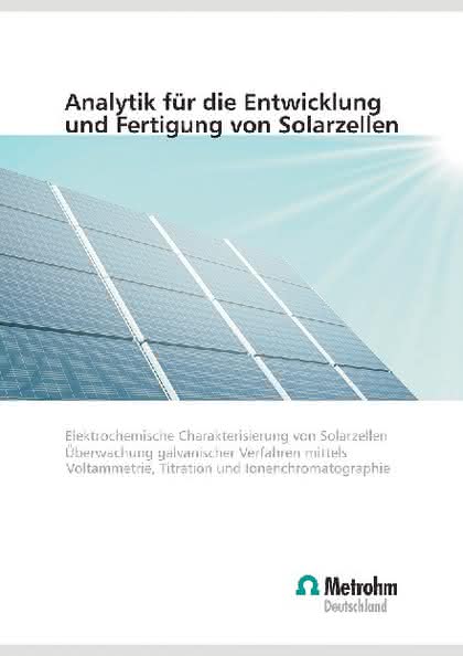Broschüre Solarzellen-Analytik: QS in der Solarzellenfertigung
